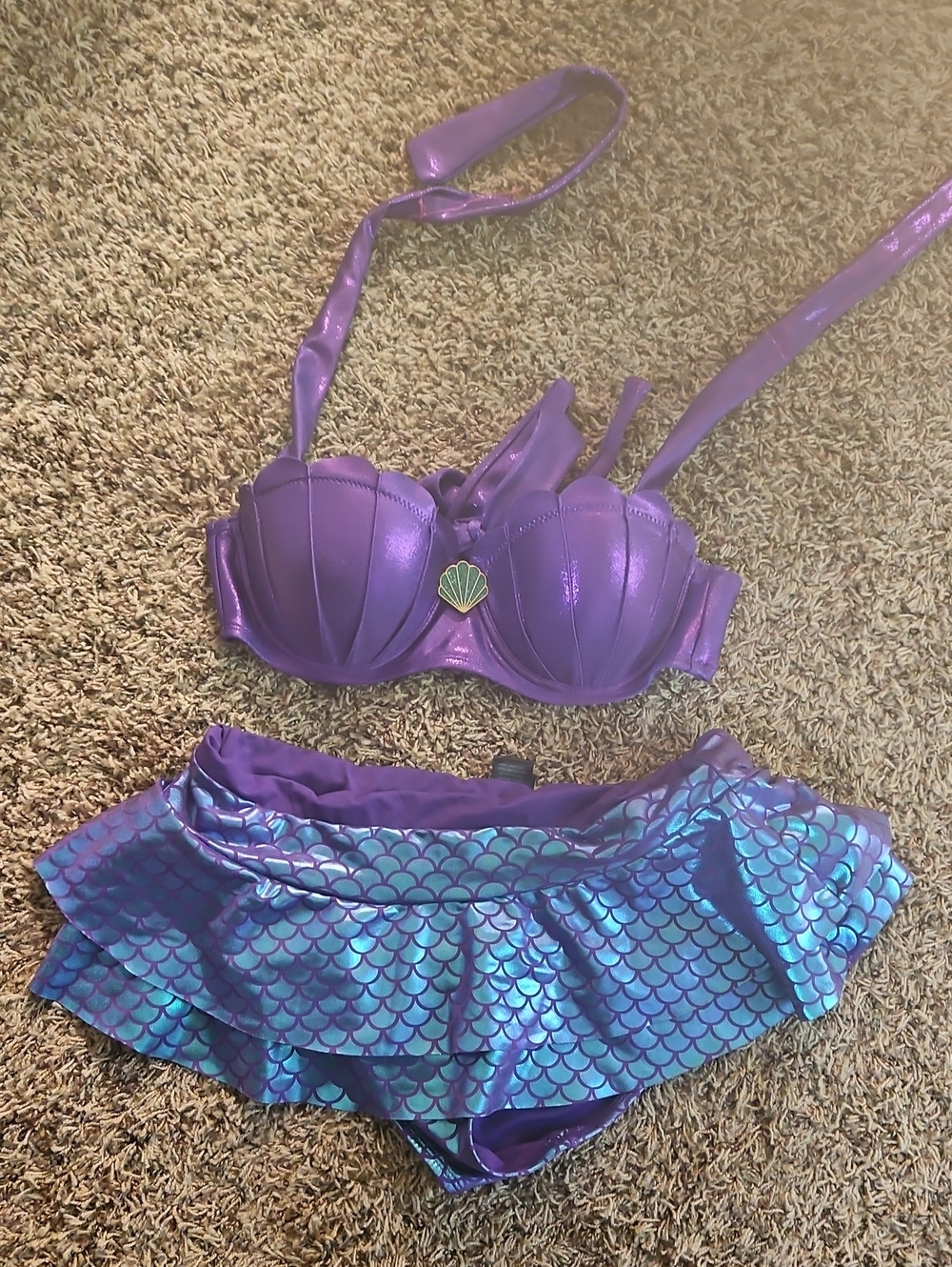 Disney Purple and Blue Mermaid Bikini Set